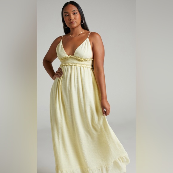 Showpo. Dresses & Skirts - 🌻 MILLSEILA STRAPPY FULL SKIRT MAXI DRESS IN YELLOW